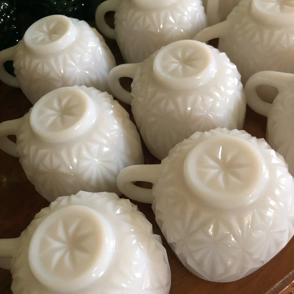 Vintage Milk Glass Punch Cups
